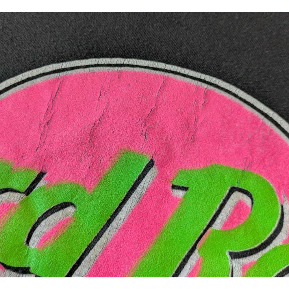 Vintage Hard Rock Cafe St. Maarten T Shirt Single Stitch 80s 90s Grunge Hot Pink